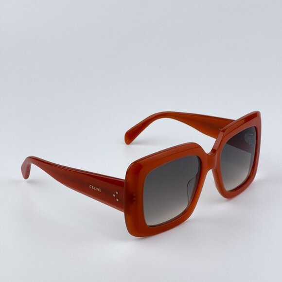 Celine CL40263I 42F 3 DOTS BRAND NEW Sunglasses Orange Gradient Brown Women - Picture 6 of 9